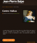 Contre-Haïkus - Jean-Pierre Balpe