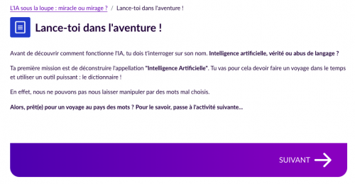 Parcours Éléa IA, miracle ou mirage ? Activité lexicale.