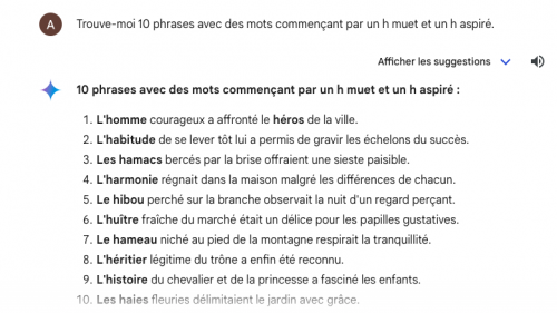 Recours à l'IA