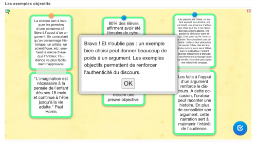 Les exemples objectifs
