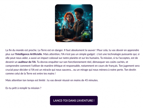 Parcours Éléa IA, miracle ou mirage ? Début du scénario.