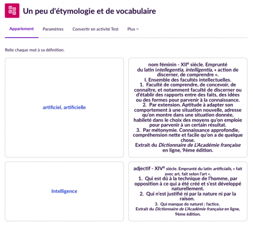 Parcours Éléa IA, miracle ou mirage ? Un peu d'étymologie et de vocabulaire.