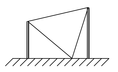 Un drapeau triangle équilatéral