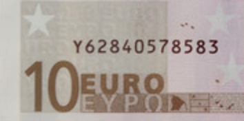 Numéro de série d'un billet avant 2013 Numéro de série d'un billet avant 2013