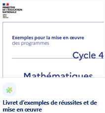 Lien vers le Livret d'exemples de réussites et de mise en oeuvre 