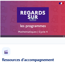Lien vers la page Eduscol - Ressources d'accompagnement des programmes de cycle 4