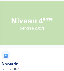 Evolution des programmes Niveau 4e