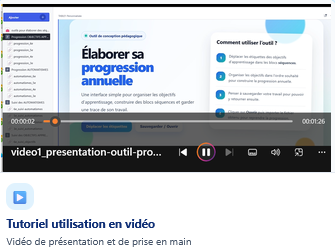 Tutoriel en vidéo pour expliquer comment fonctionne l'application