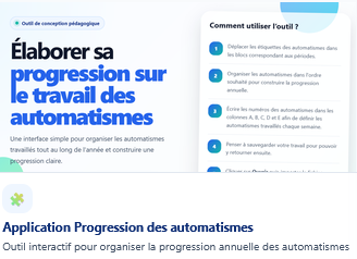 Application Progression des automatismes