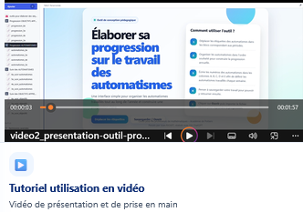 Tutoriel en vidéo pour expliquer comment fonctionne l'application