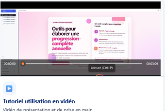 Tutoriel en vidéo pour expliquer comment fonctionne l'application