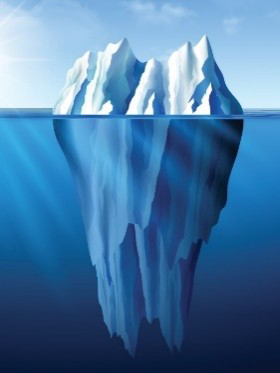 Image d'iceberg pour une activité sur les fractions
