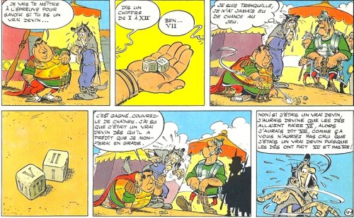 Extrait de la bande dessinée "Asterix et le devin", Goscinny et Uderzo, 1972