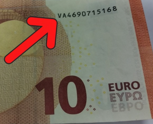 Numéro de série d'un billet après 2013 Numéro de série d'un billet après 2013