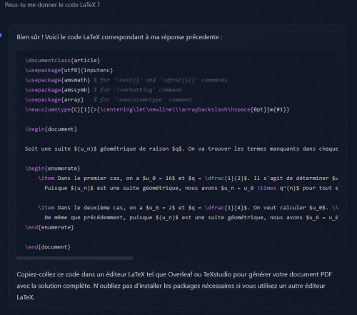 Correction en LaTeX Correction en LaTeX