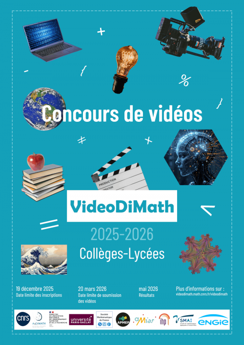 Affiche du concours VideoDiMath 2025-2026