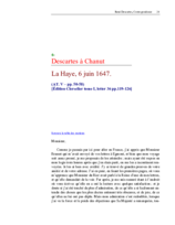 Descartes lettre à Chanut pdf