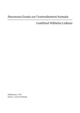 Leibniz Nouveaux essais sur l entendement humain pdf