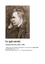 Nietzsche Le gai savoir trad H Albert pdf pdf