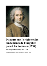 Rousseau Discours sur l inégalité 1754 pdf