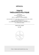 Spinoza Traité théologico politique pdf