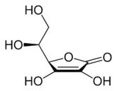 Formule développée de l'acide ascorbique C6H8O6 