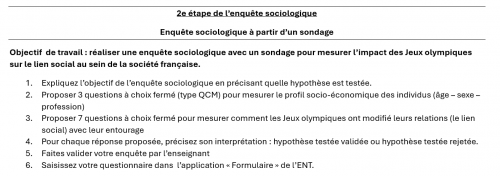 Étape 2 - Enquête sociologique JO Paris 2024