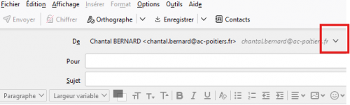 Envoyer un mail en choisissant le compte Envoyer un mail en choisissant le compte