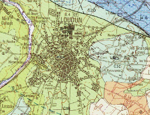 Carte géologique de Loudun