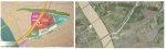 Comparaison entre une carte issue du jeu et la vue aérienne du marais obtenue avec Edugéo