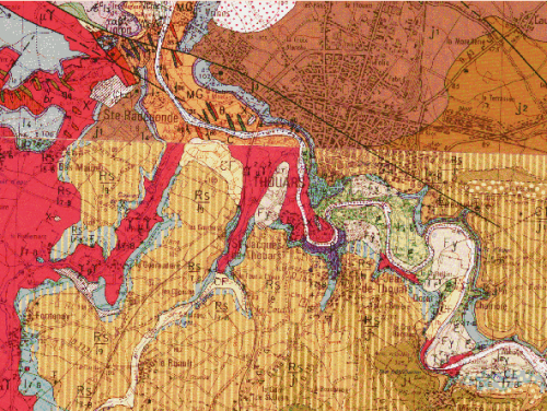 Extrait de la carte géologique de Thouars au 1/50000
