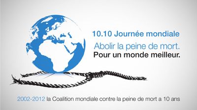 Affiche journée mondiale contre la peine de mort 