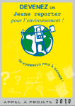 Affiche "Jeune reporter pour l'environnement"