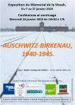 Annonce Exposition "Auschwitz-Birkeneau, 1940-1945" et Vernissage