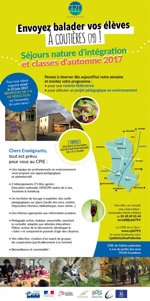 Les propositions de séjours d'automne du CPIE de Gâtine